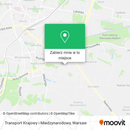 Mapa Transport Krajowy i Miedzynarodowy