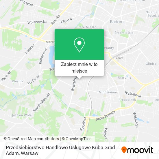 Mapa Przedsiebiorstwo Handlowo Uslugowe Kuba Grad Adam