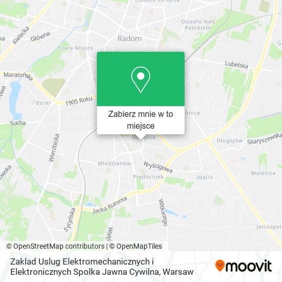 Mapa Zaklad Uslug Elektromechanicznych i Elektronicznych Spolka Jawna Cywilna