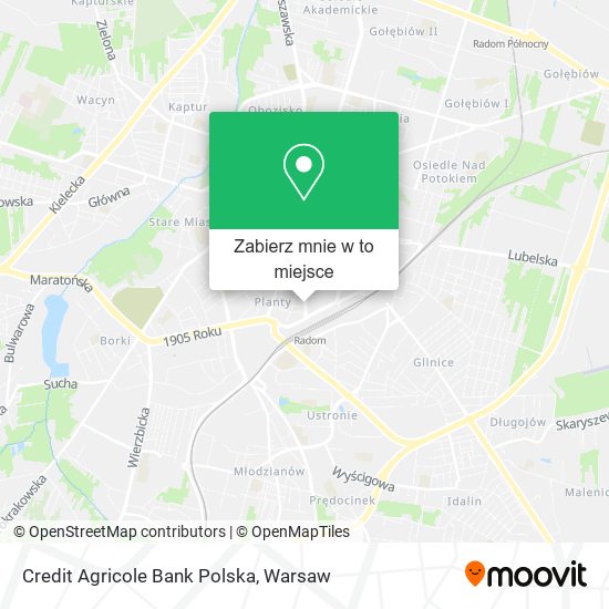 Mapa Credit Agricole Bank Polska