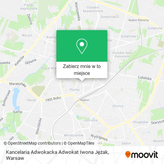 Mapa Kancelaria Adwokacka Adwokat Iwona Jężak