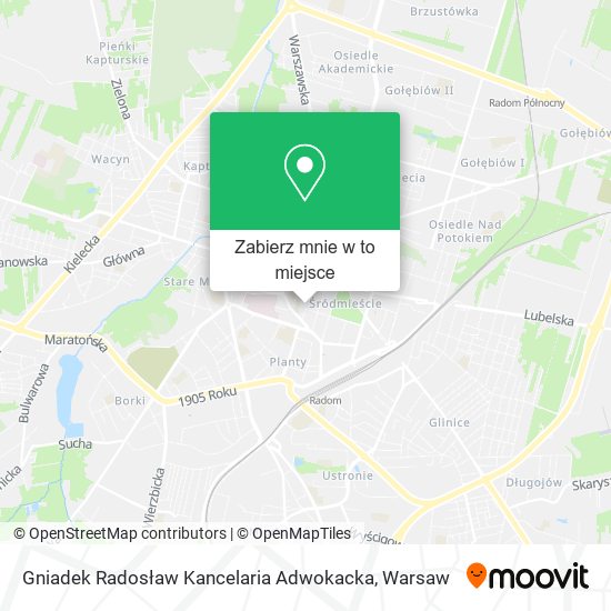 Mapa Gniadek Radosław Kancelaria Adwokacka