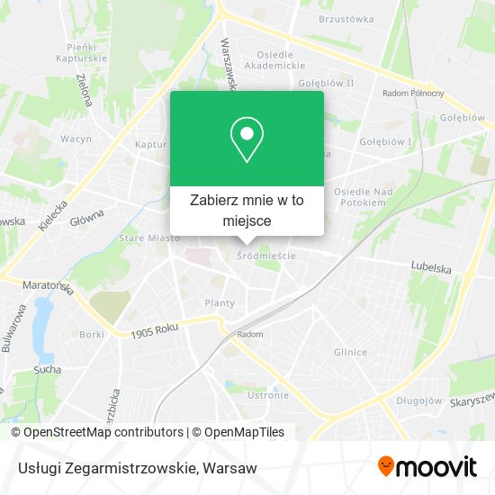 Mapa Usługi Zegarmistrzowskie