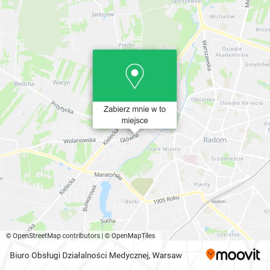 Mapa Biuro Obsługi Działalności Medycznej