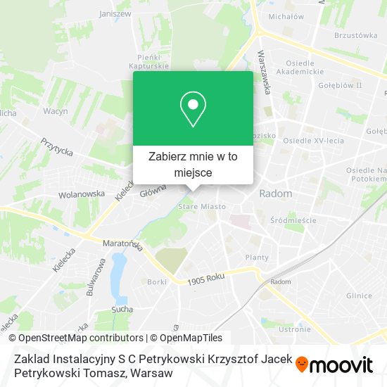 Mapa Zaklad Instalacyjny S C Petrykowski Krzysztof Jacek Petrykowski Tomasz