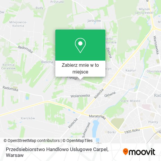 Mapa Przedsiebiorstwo Handlowo Uslugowe Carpel