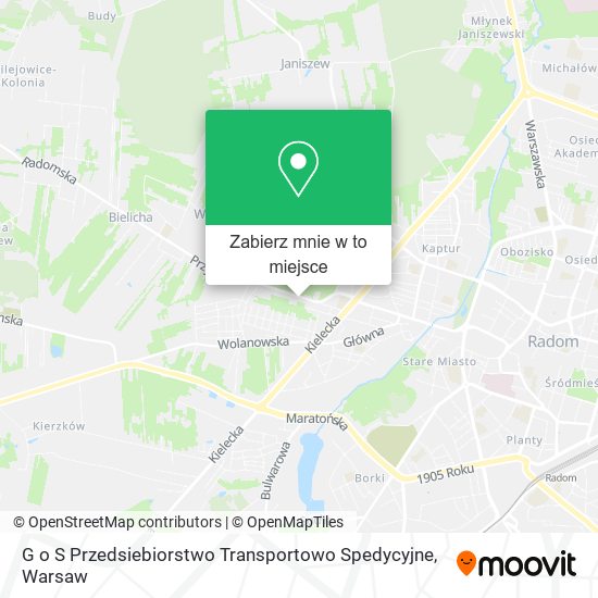 Mapa G o S Przedsiebiorstwo Transportowo Spedycyjne