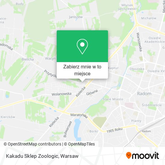 Mapa Kakadu Sklep Zoologic