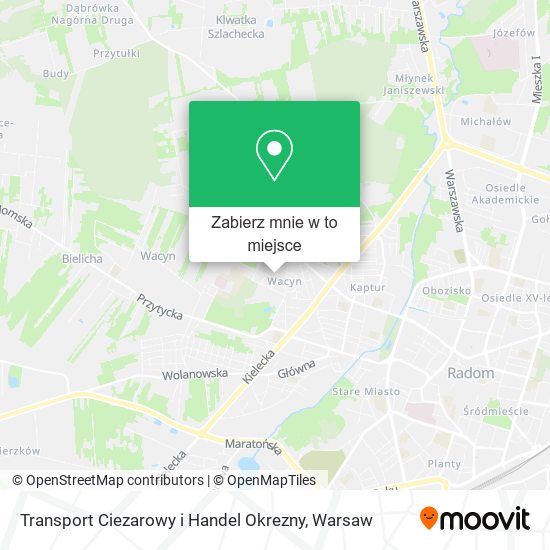 Mapa Transport Ciezarowy i Handel Okrezny