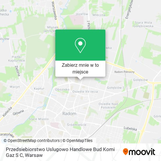 Mapa Przedsiebiorstwo Uslugowo Handlowe Bud Komi Gaz S C