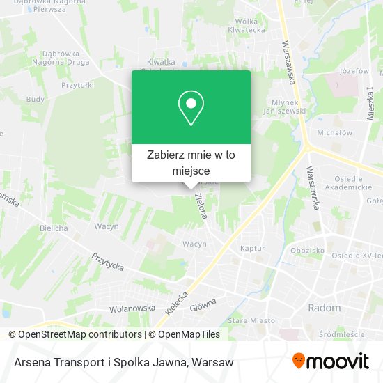 Mapa Arsena Transport i Spolka Jawna