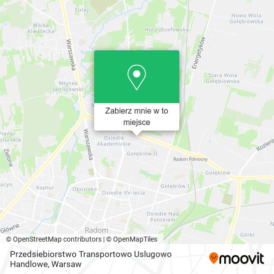 Mapa Przedsiebiorstwo Transportowo Uslugowo Handlowe