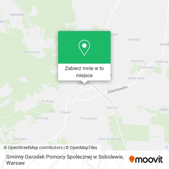 Mapa Gminny Osrodek Pomocy Spolecznej w Sobolewie