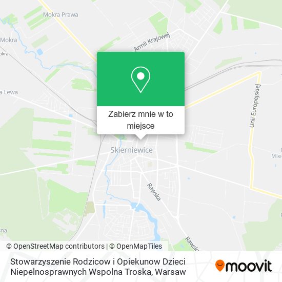 Mapa Stowarzyszenie Rodzicow i Opiekunow Dzieci Niepelnosprawnych Wspolna Troska