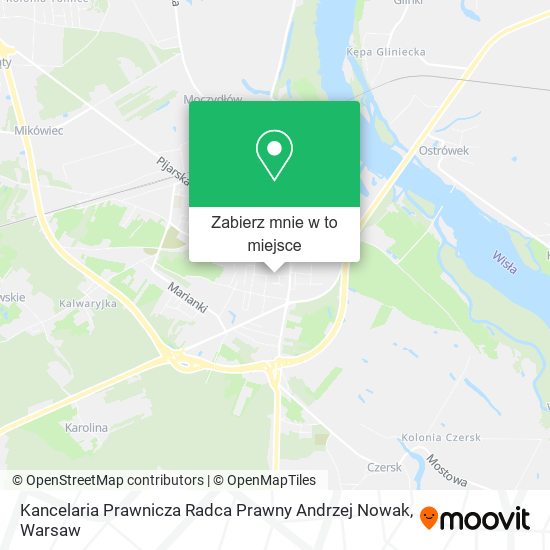 Mapa Kancelaria Prawnicza Radca Prawny Andrzej Nowak