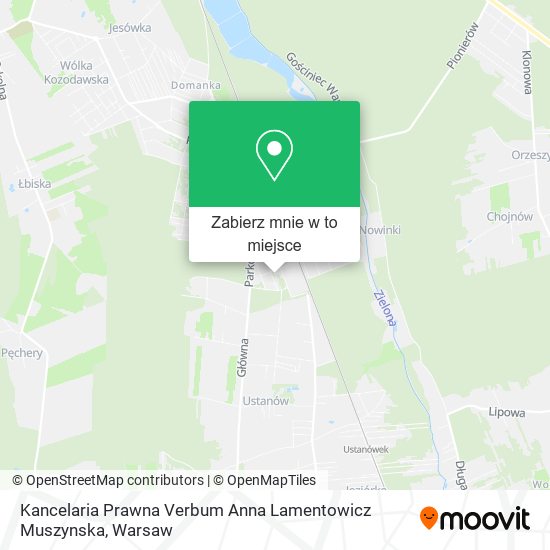 Mapa Kancelaria Prawna Verbum Anna Lamentowicz Muszynska