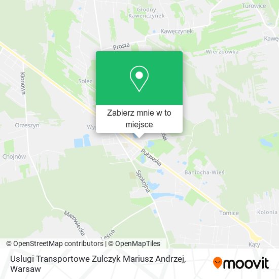 Mapa Uslugi Transportowe Zulczyk Mariusz Andrzej