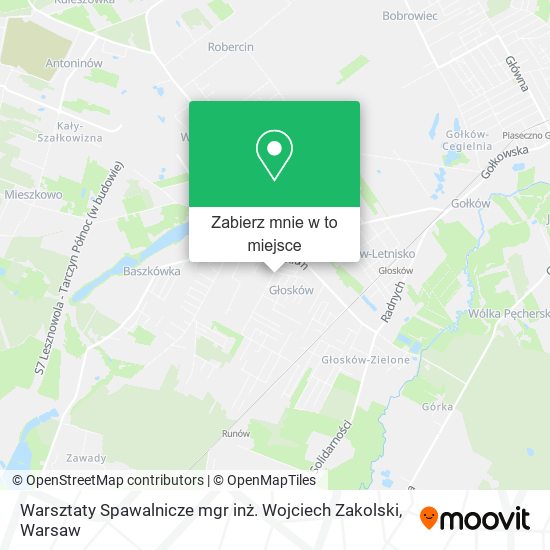 Mapa Warsztaty Spawalnicze mgr inż. Wojciech Zakolski