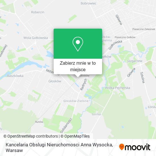 Mapa Kancelaria Obslugi Nieruchomosci Anna Wysocka