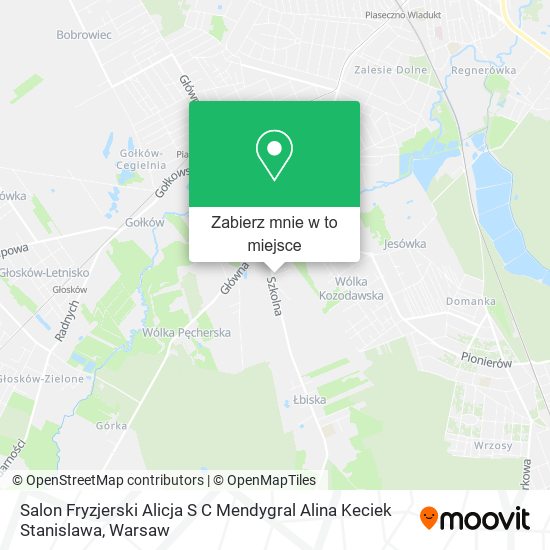 Mapa Salon Fryzjerski Alicja S C Mendygral Alina Keciek Stanislawa