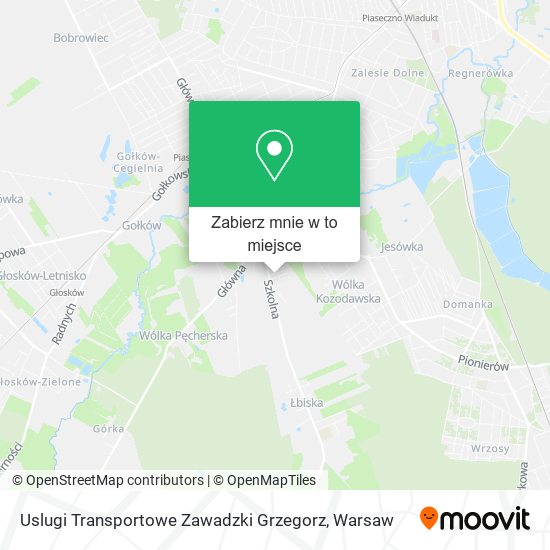 Mapa Uslugi Transportowe Zawadzki Grzegorz