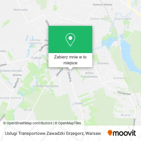 Mapa Uslugi Transportowe Zawadzki Grzegorz