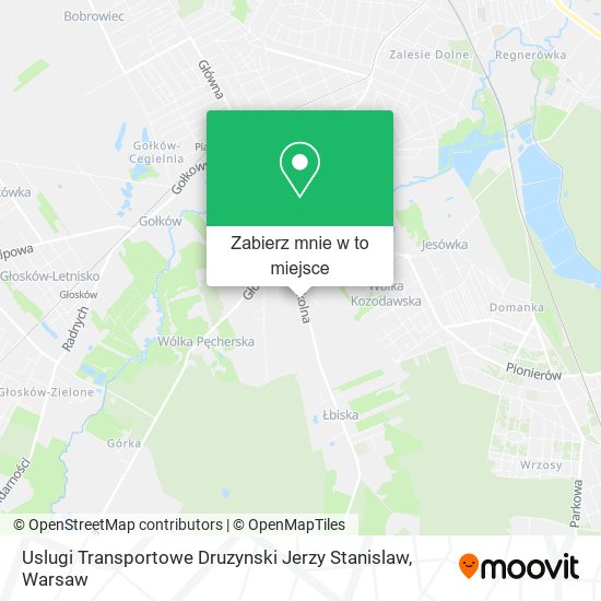 Mapa Uslugi Transportowe Druzynski Jerzy Stanislaw