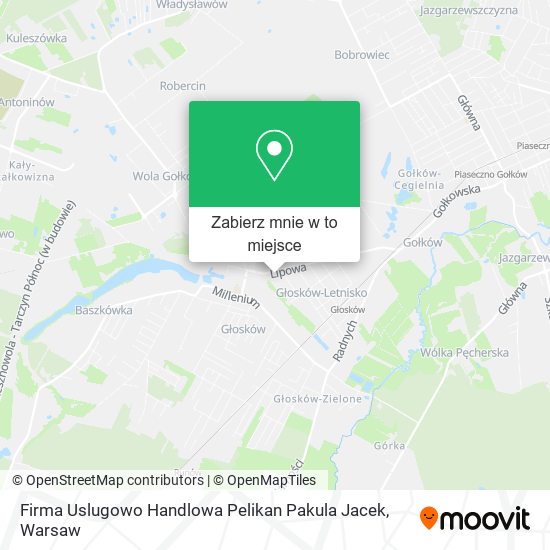 Mapa Firma Uslugowo Handlowa Pelikan Pakula Jacek