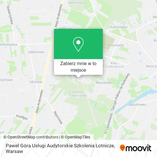 Mapa Paweł Góra Usługi Audytorskie Szkolenia Lotnicze