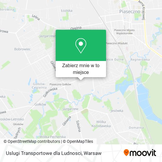 Mapa Uslugi Transportowe dla Ludnosci