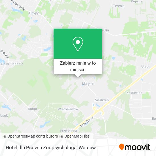 Mapa Hotel dla Psów u Zoopsychologa