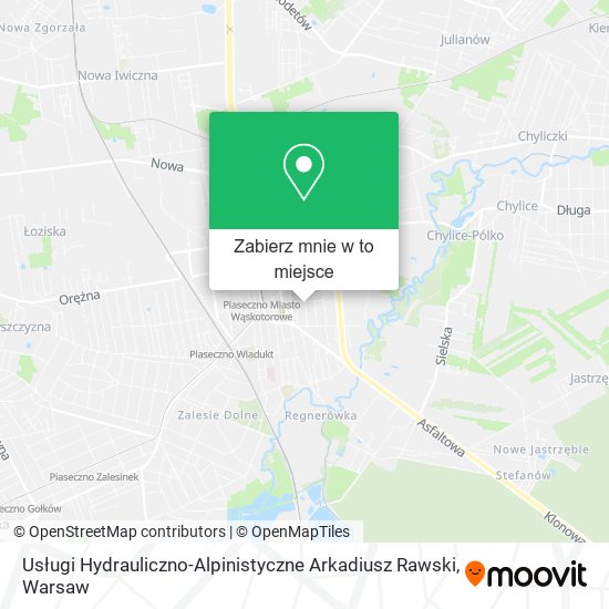 Mapa Usługi Hydrauliczno-Alpinistyczne Arkadiusz Rawski