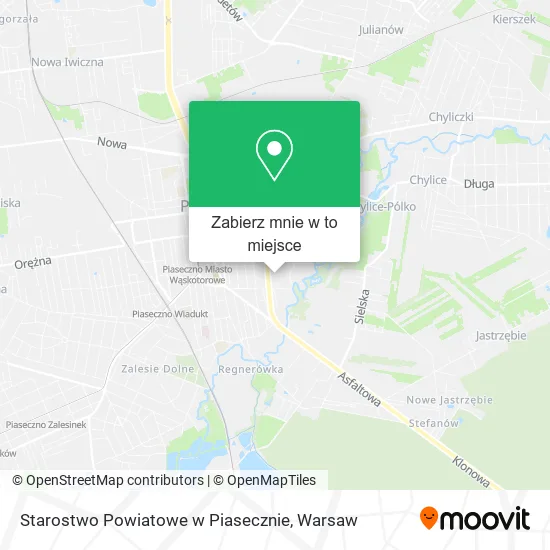 Mapa Starostwo Powiatowe w Piasecznie