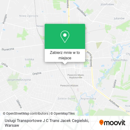 Mapa Uslugi Transportowe J C Trans Jacek Cegielski