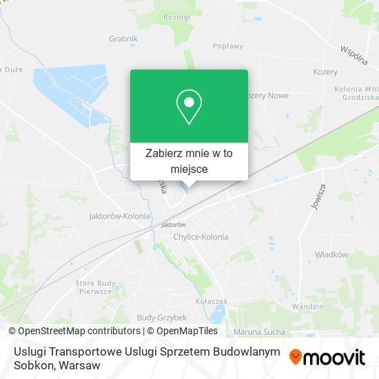 Mapa Uslugi Transportowe Uslugi Sprzetem Budowlanym Sobkon