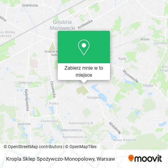 Mapa Kropla Sklep Spożywczo-Monopolowy