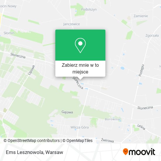 Mapa Ems Lesznowola