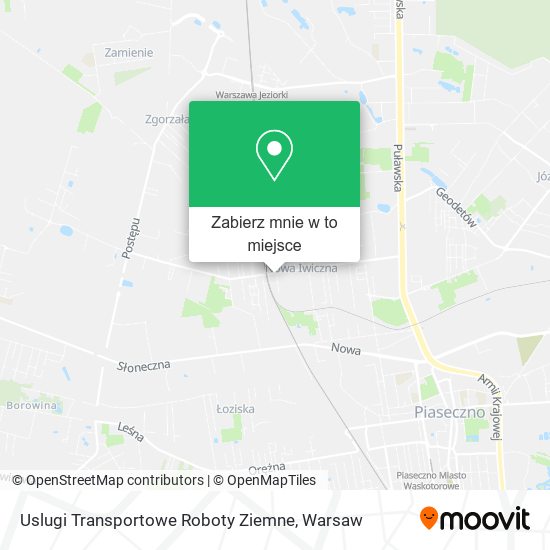 Mapa Uslugi Transportowe Roboty Ziemne