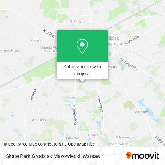 Mapa Skate Park Grodzisk Mazowiecki