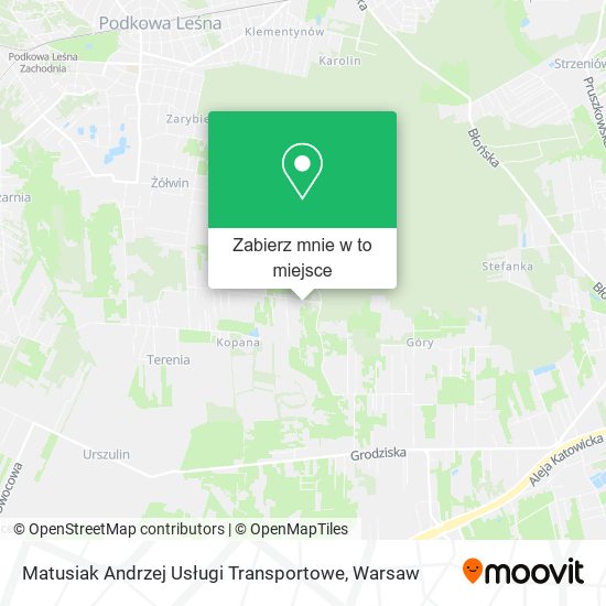 Mapa Matusiak Andrzej Usługi Transportowe