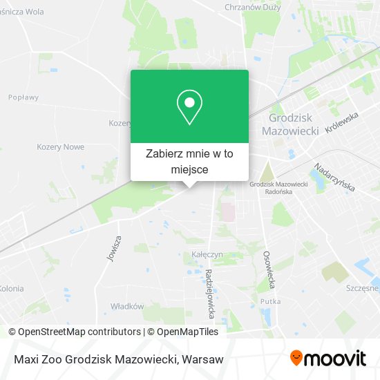 Mapa Maxi Zoo Grodzisk Mazowiecki