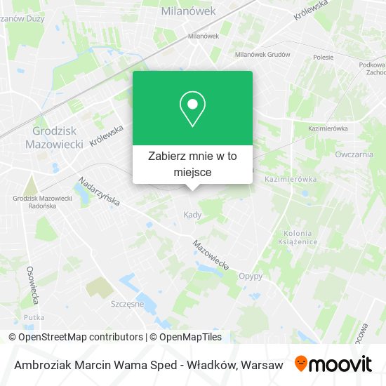 Mapa Ambroziak Marcin Wama Sped - Władków