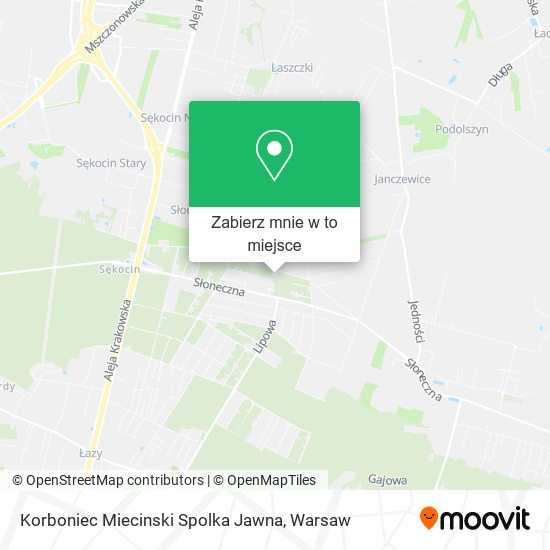 Mapa Korboniec Miecinski Spolka Jawna