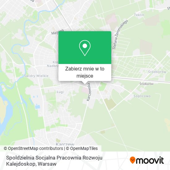 Mapa Spoldzielnia Socjalna Pracownia Rozwoju Kalejdoskop