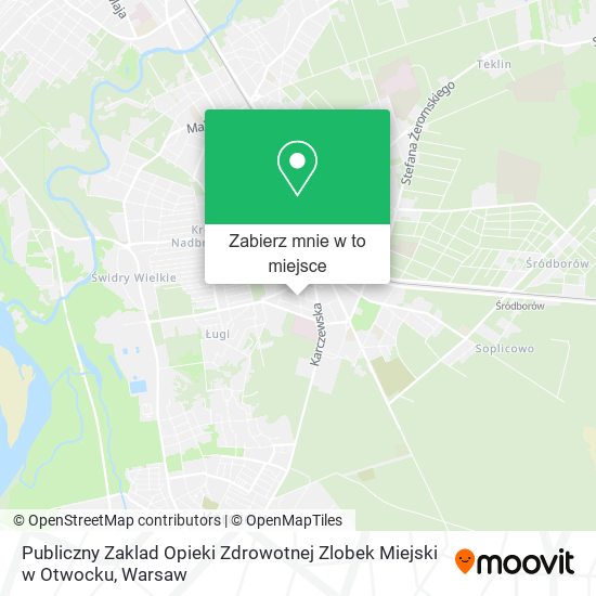 Mapa Publiczny Zaklad Opieki Zdrowotnej Zlobek Miejski w Otwocku