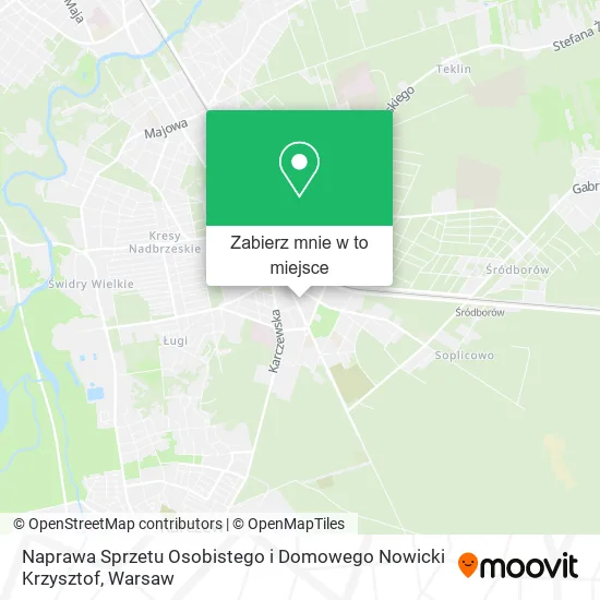 Mapa Naprawa Sprzetu Osobistego i Domowego Nowicki Krzysztof