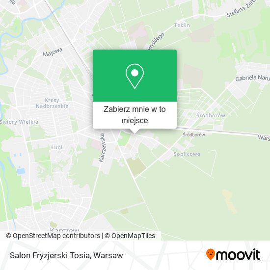 Mapa Salon Fryzjerski Tosia