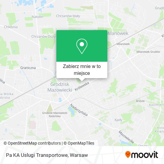 Mapa Pa KA Uslugi Transportowe