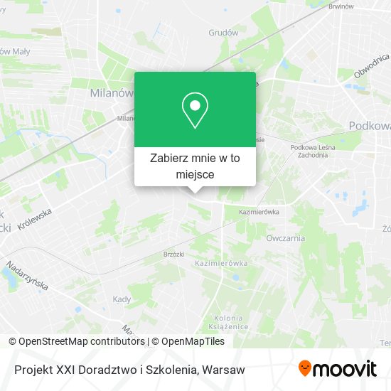 Mapa Projekt XXI Doradztwo i Szkolenia