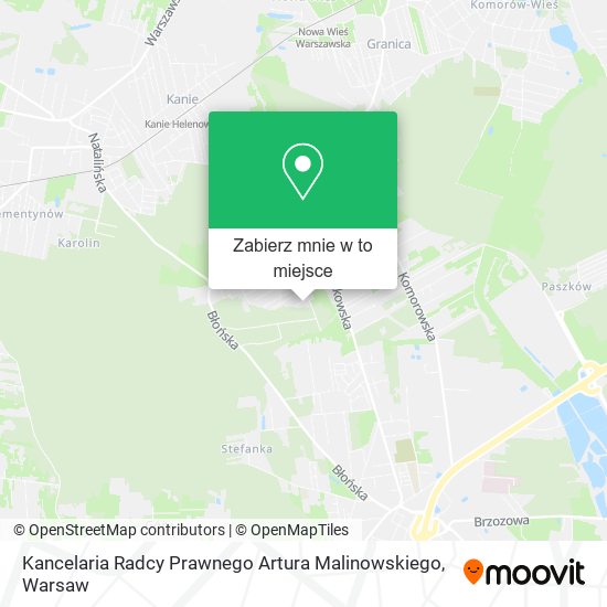 Mapa Kancelaria Radcy Prawnego Artura Malinowskiego